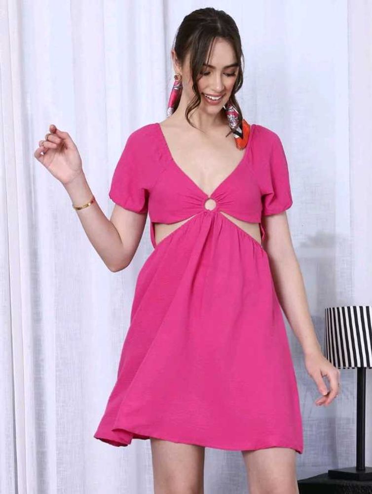 Shein Plunging Neck Cut-Out Detail Mini