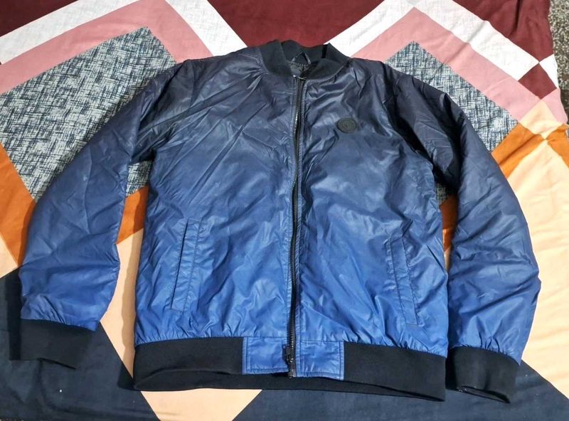 Men's Blue Ombre Bomber Jacket