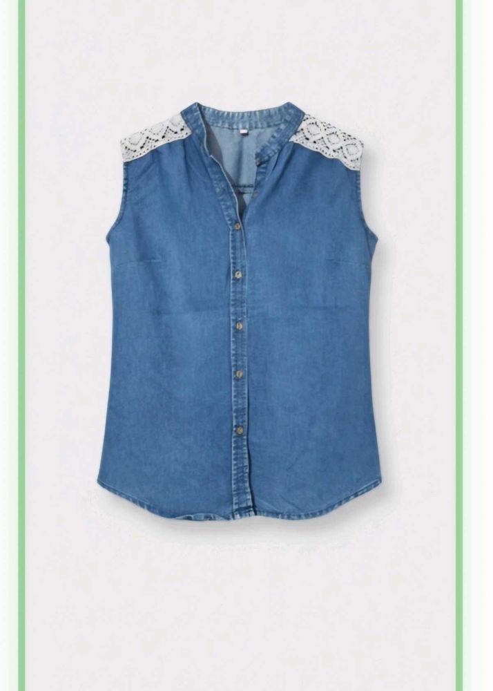 Denim Sleeveless Top