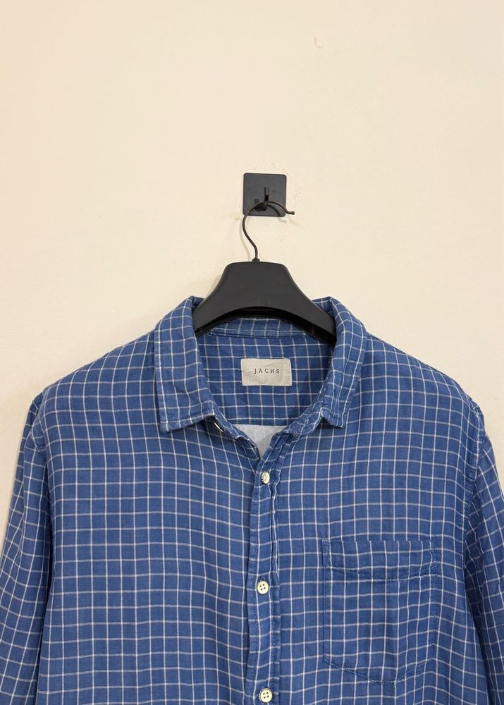 Blue Checked Casual Shirt