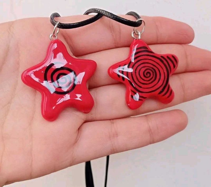 Y2k Swirl Star Chunky Necklace