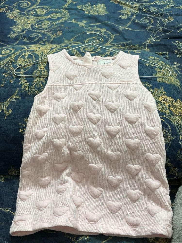 Cute Pink Heart Dress for Girls
