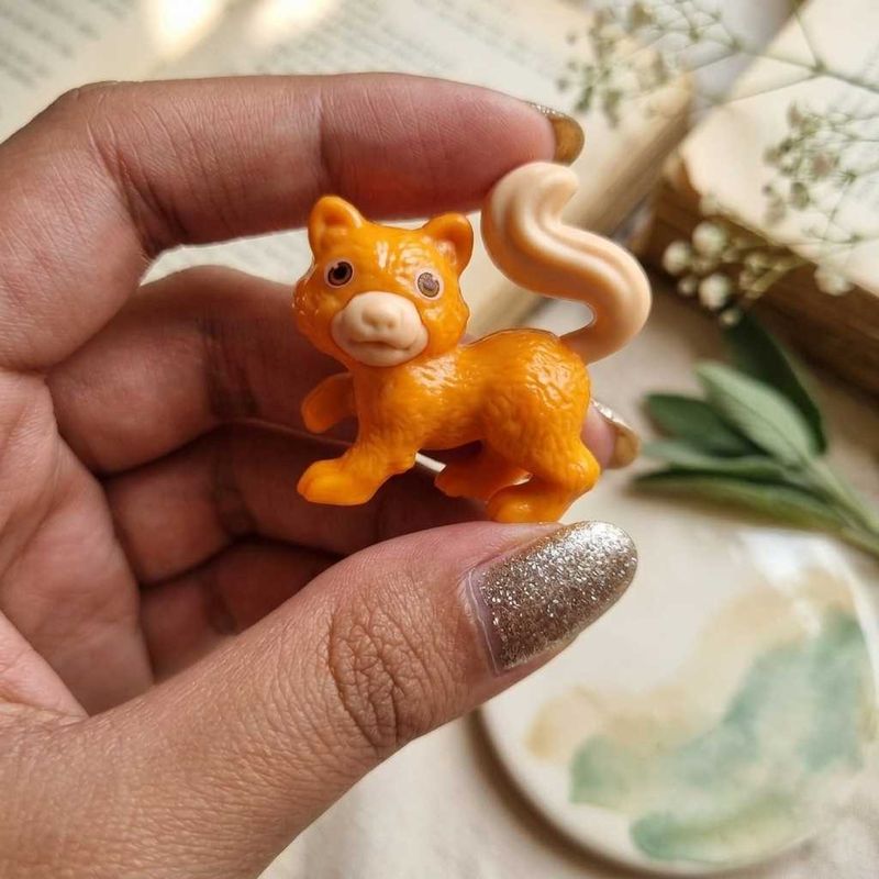 Cute Orange Cat Figurine
