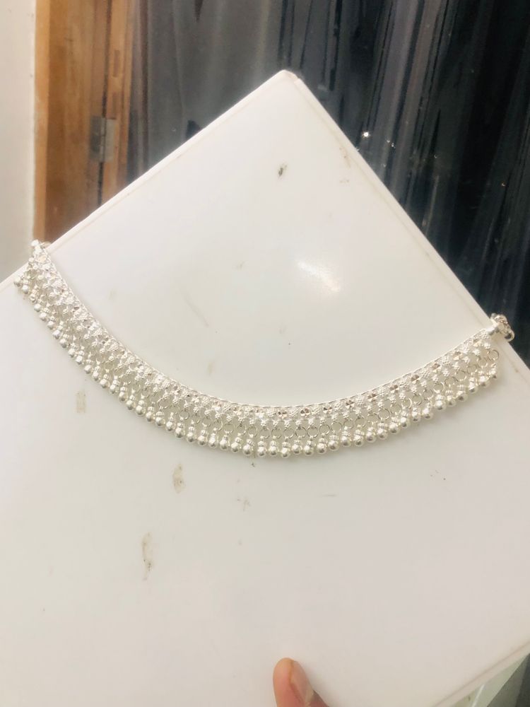 Pure Silver Payal (wt:-122.000g)