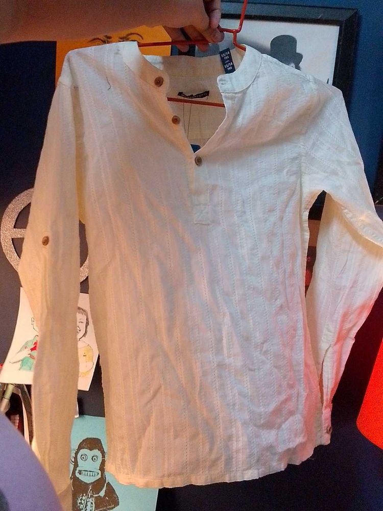 boys band-Collar Linen kurta