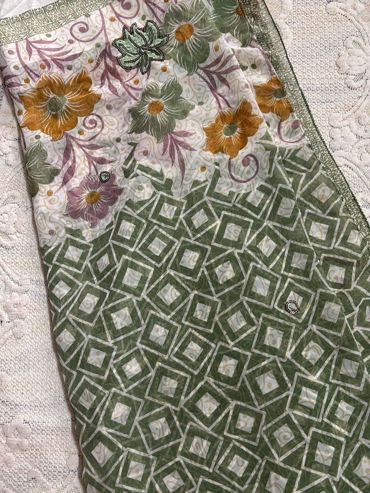 Floral Print Saree