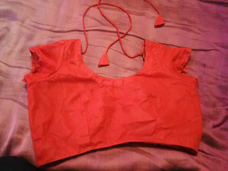 Vibrant Red Ethnic Blouse