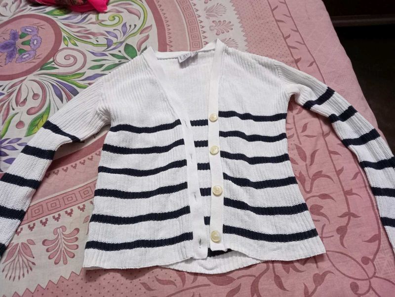 Striped Knit Cardigan