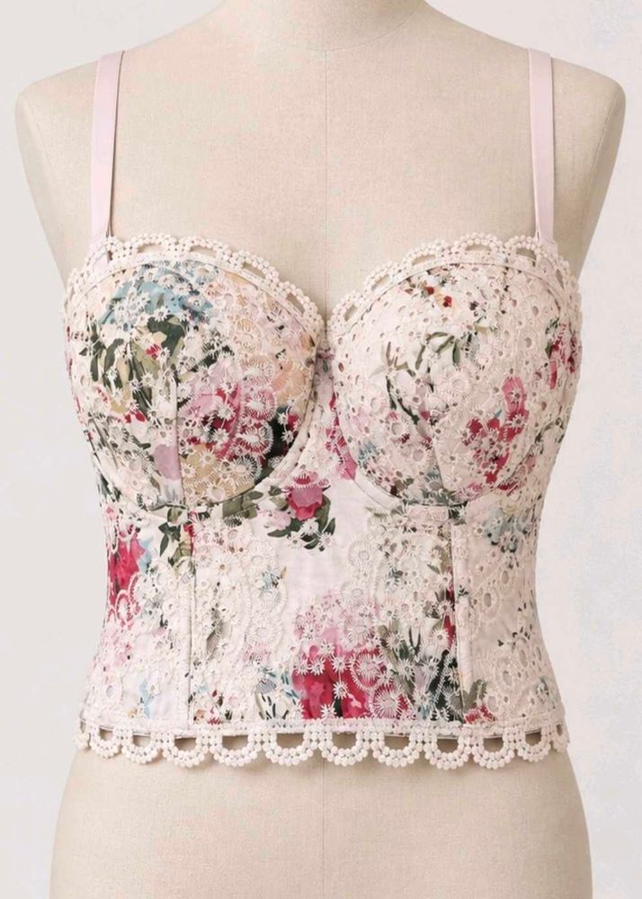 Floral Lace Corset Bralette
