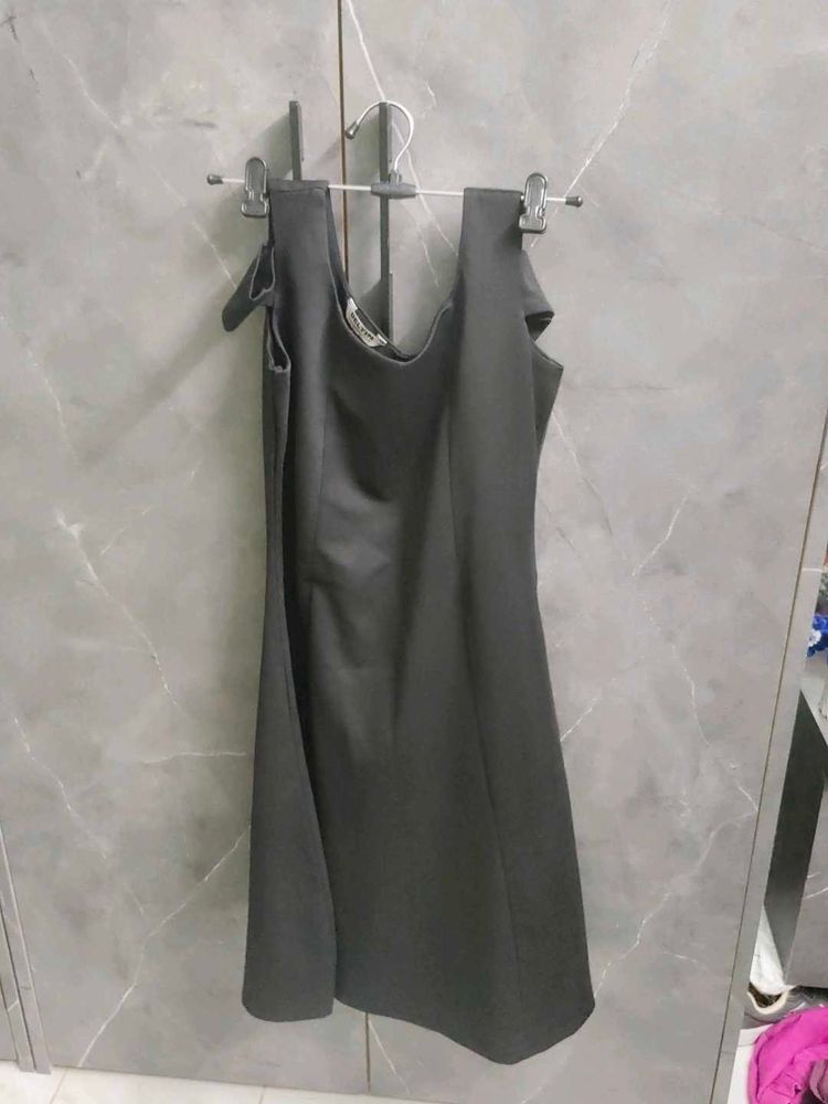 Stylish Dark Grey A-Line one piece