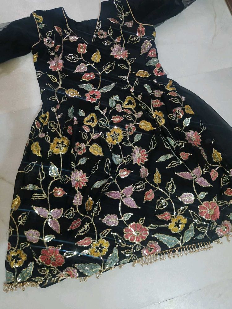 Mall Peice Anarkali Top &amp; Sharara
