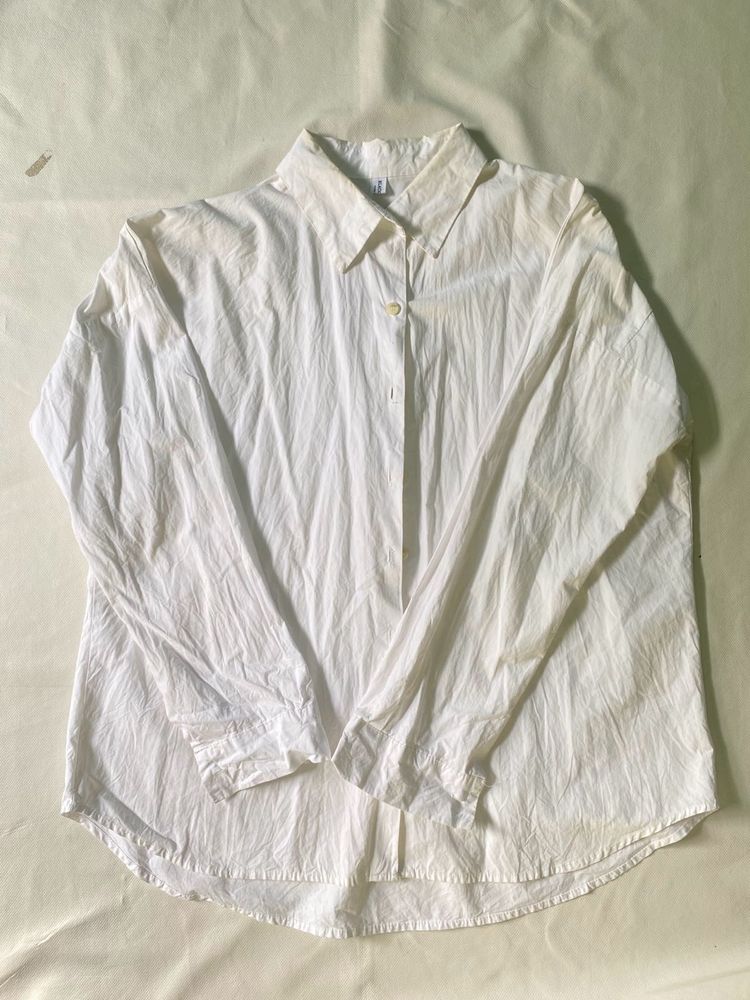 Classic White Button-Down Shirt(Bust-33-37)