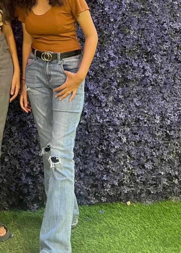 H&amp;m Bootcut blue high waist jeans