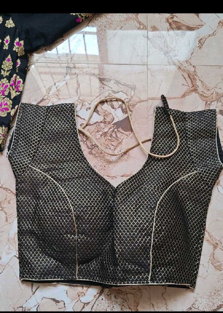 Elegant Black &amp; Gold Blouse
