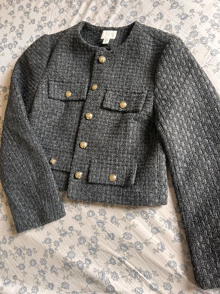 H &amp; M - Textured Cropped Jacket