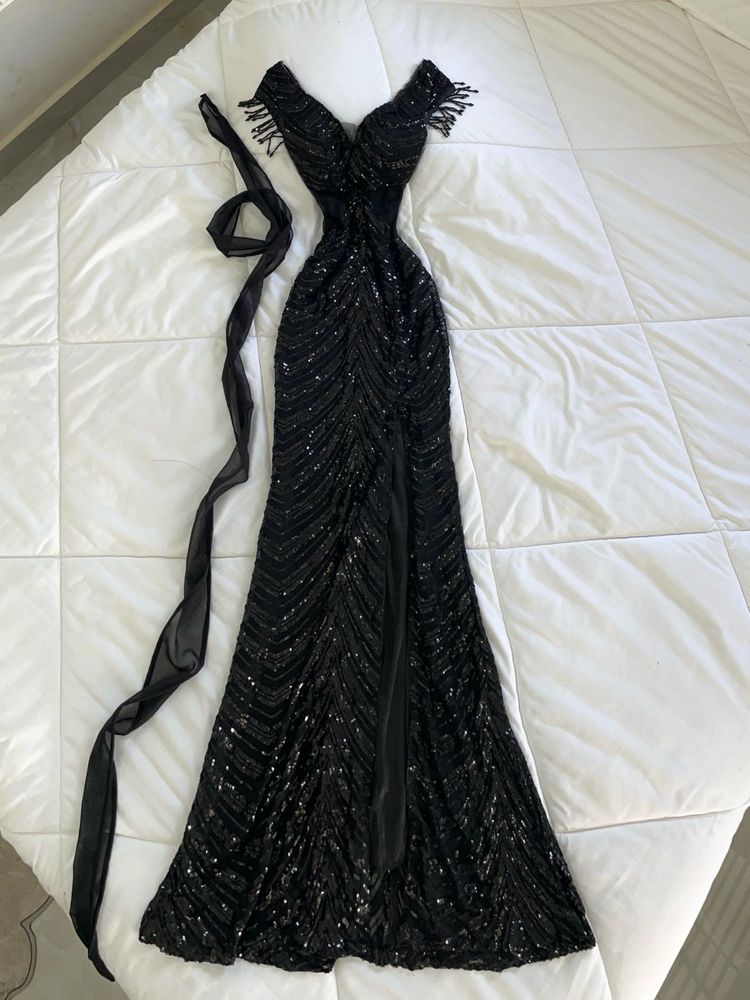 Stunning Black Sequin Gown