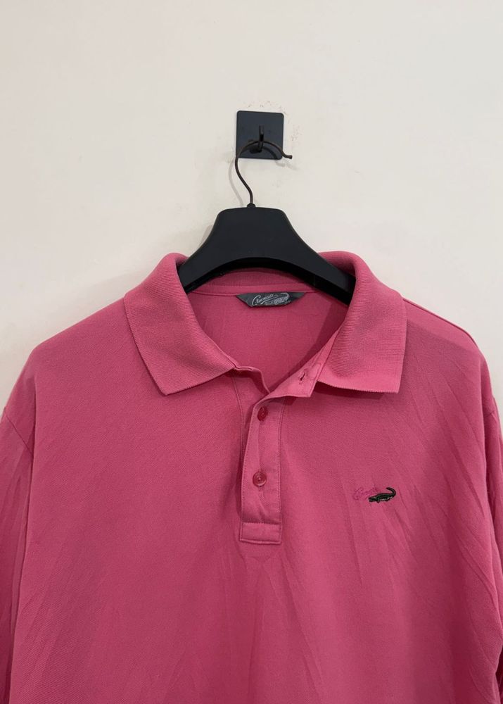Pink Crocodile Polo Shirt