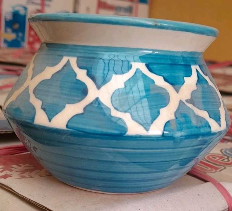 Hand-Painted Ceramic Pot