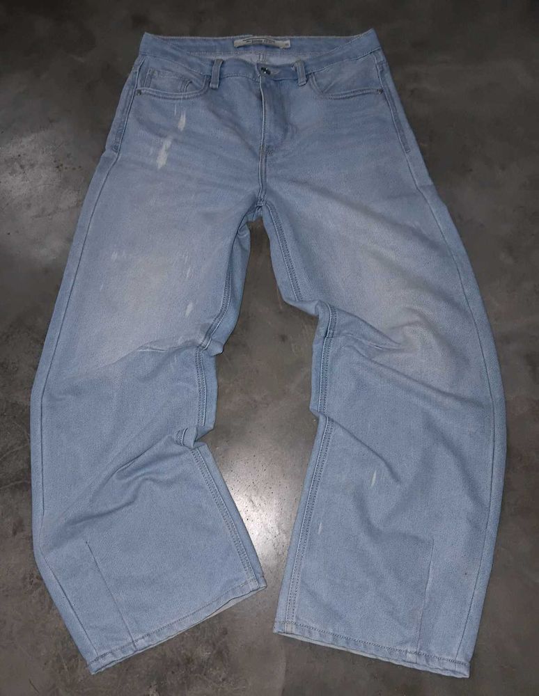 Light Wash Wide Leg Jeans
