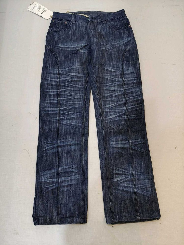 Vintage Y2K Dark Indigo Heavy Whiskering