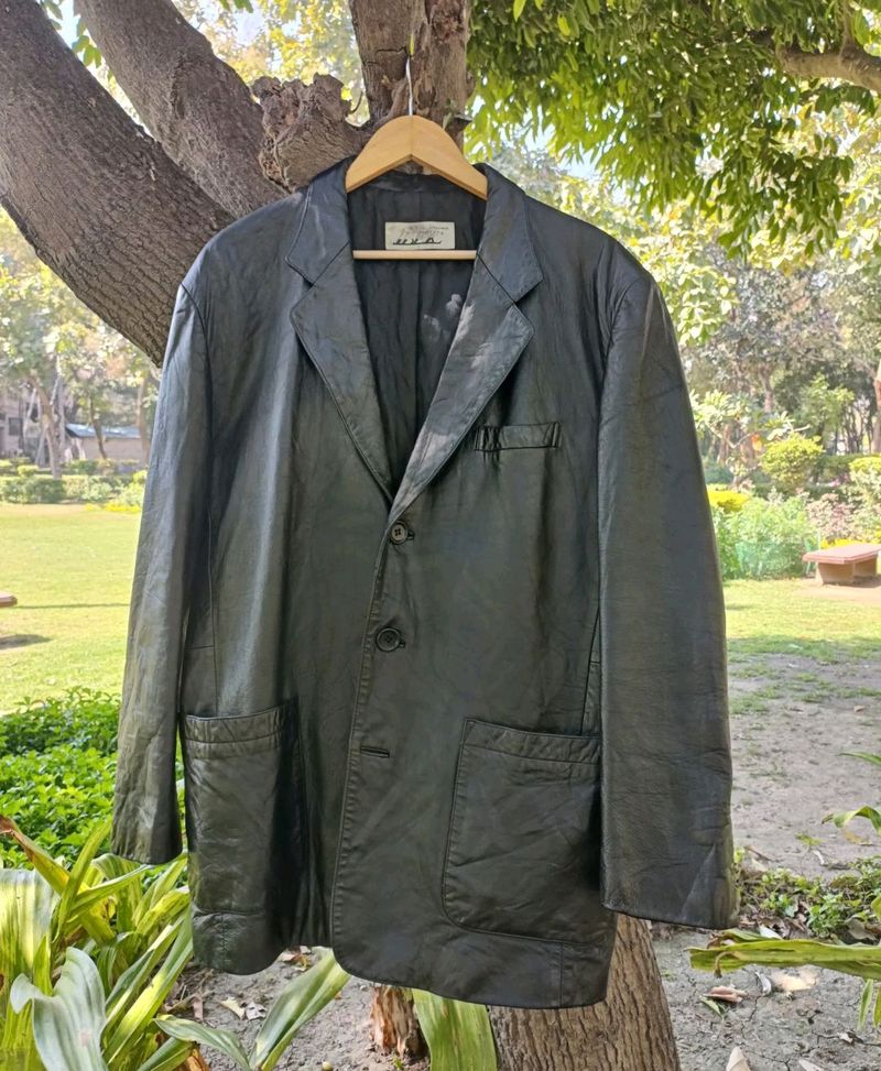 OVERSIZED LEATHER BLAZER (UNISEX)