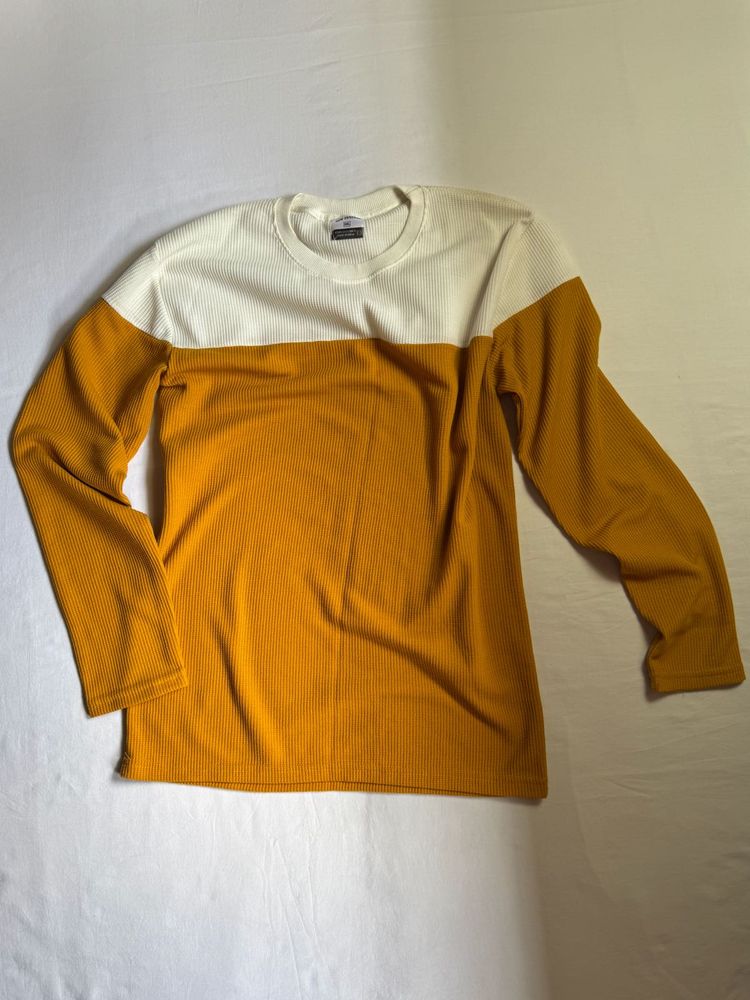 Color Block Ribbed Long Sleeve Top