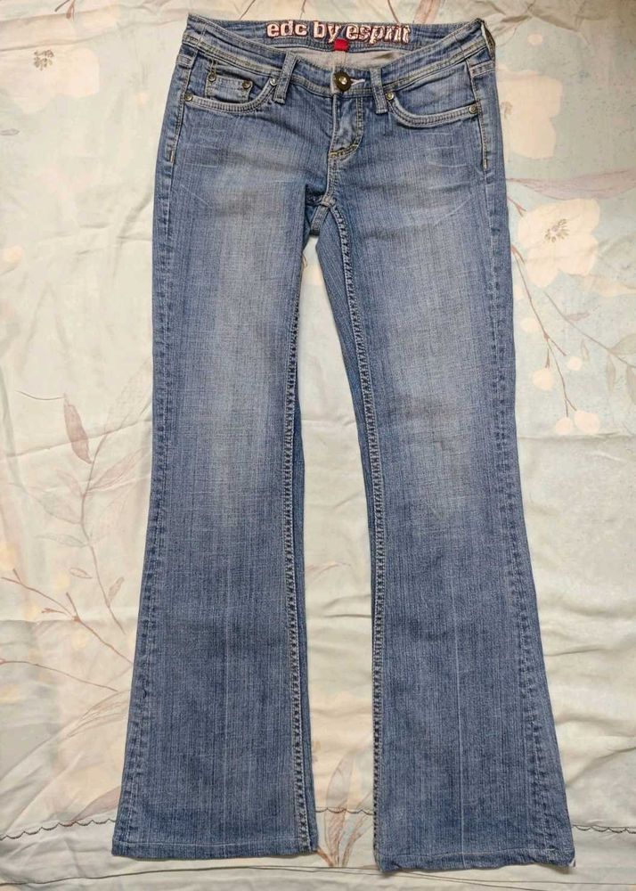 EDC by Esprit Vintage Women's Y2K LOW RISE Blue Je
