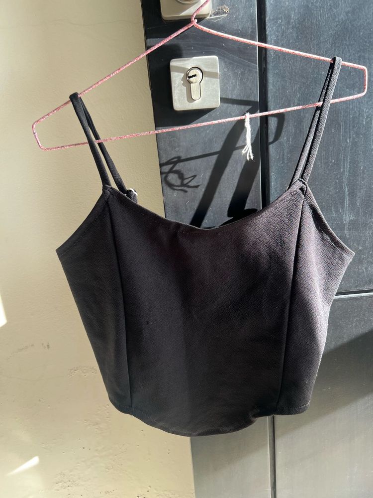 Sleek Black Corset Top