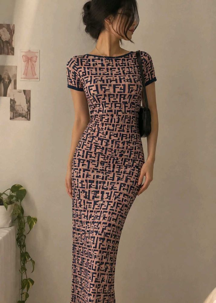 Geometric print bodycon
