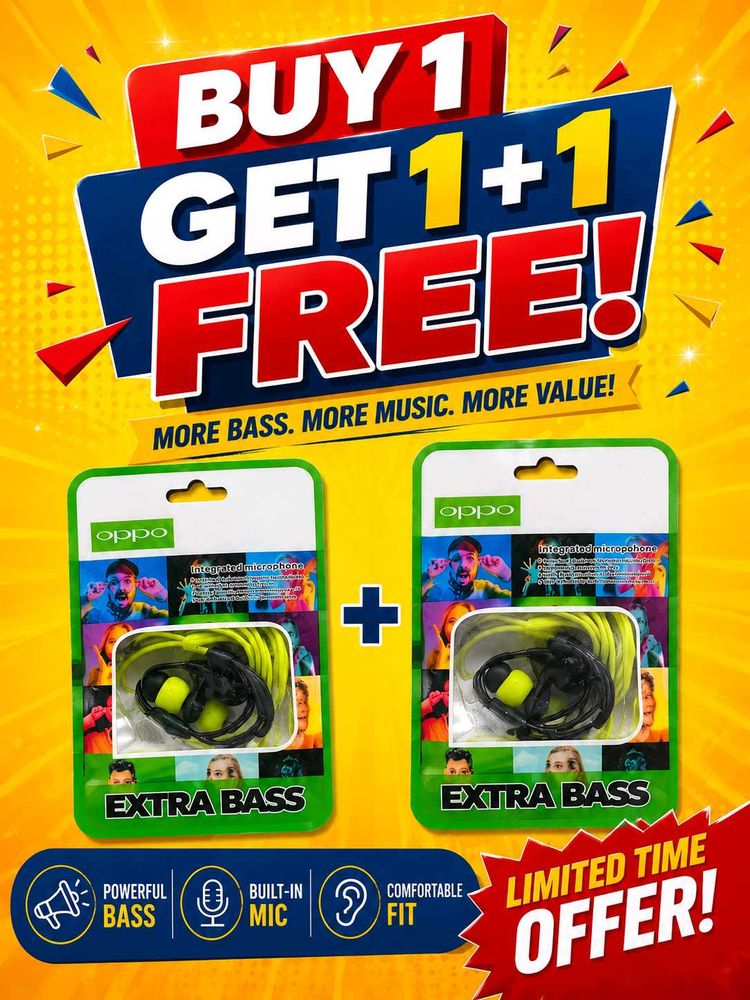 Earphones buy one get1 free