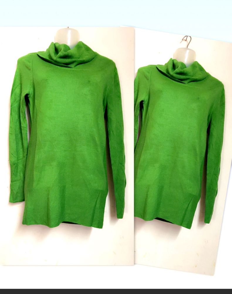 Green Turtleneck Sweater( Stretchable)
