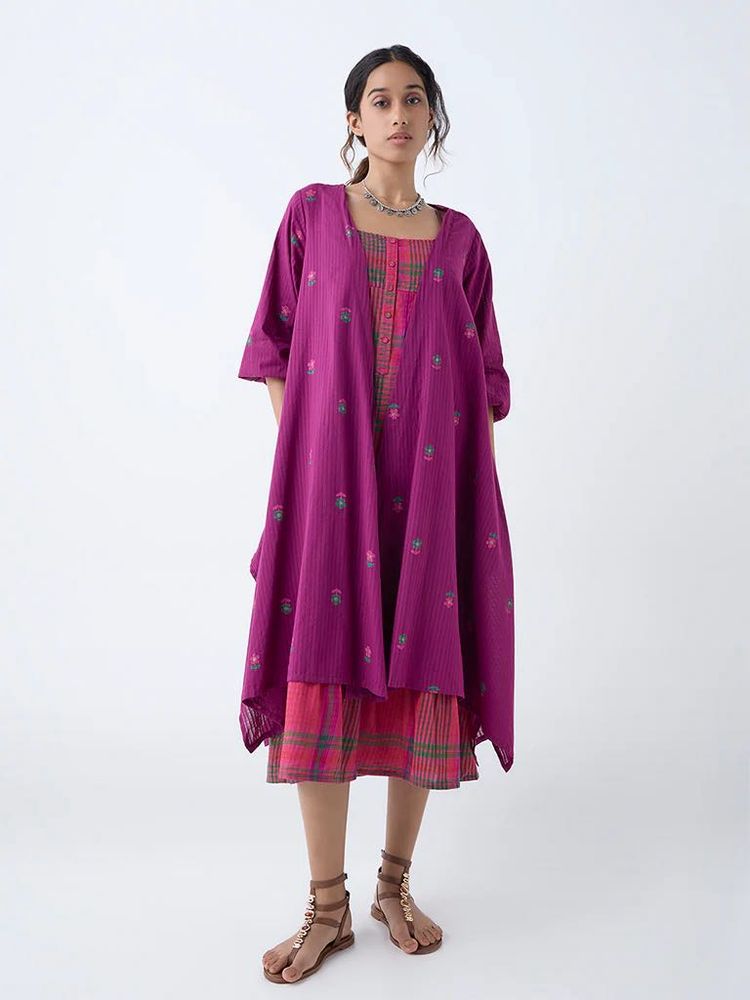 Westside Utsa Purple Cotton Shrug