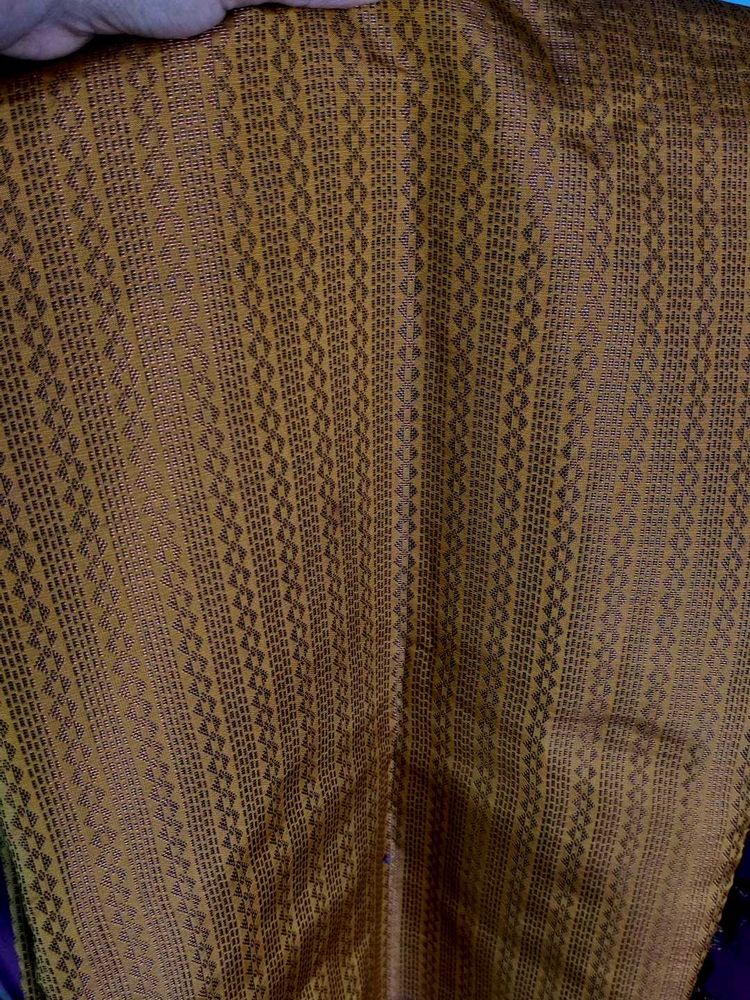 golden yellow saree