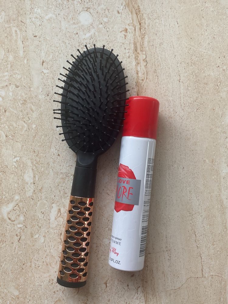 Combo Of Hair Brush&amp;perfume