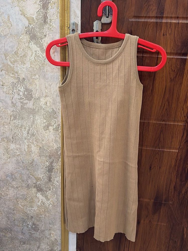 Ribbed Sleeveless Knit Dress