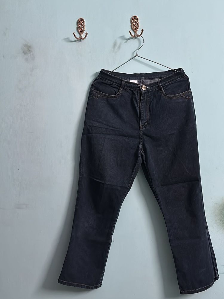 Dark Wash Classic Straight Leg Jeans