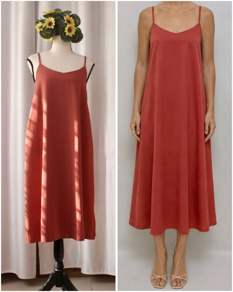 Flowy Midi Slip Dress