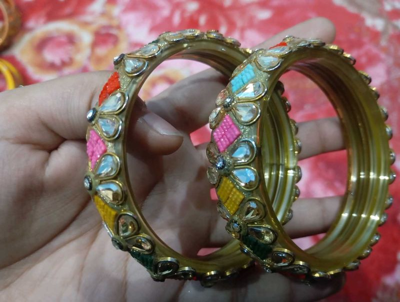 Colorful Beaded Bangle Set
