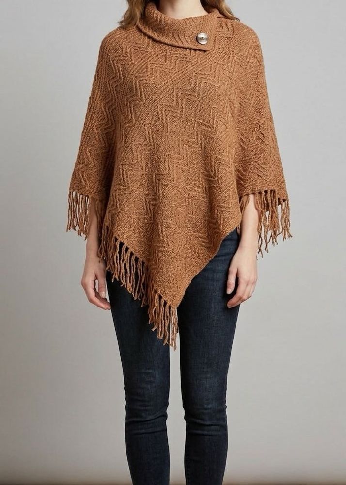 Boho Chic Fringe Poncho