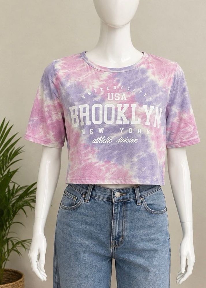 Tie-Dye Brooklyn Crop T-shirt