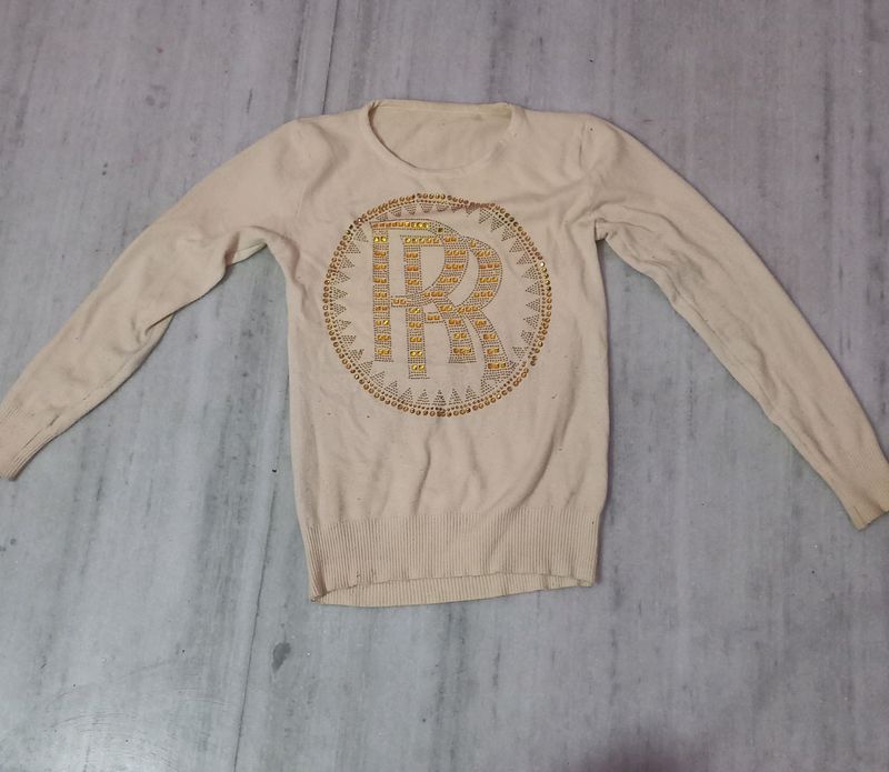 Cream Color  Sweater For Women