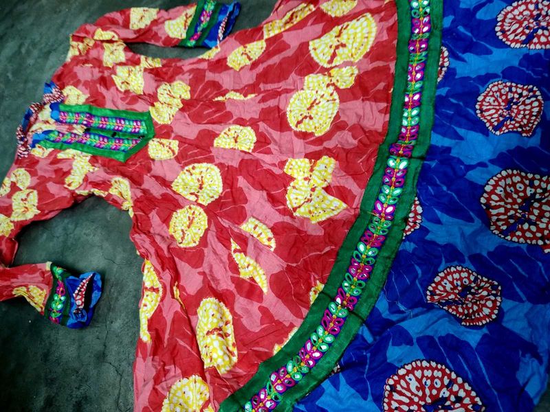Ethnic Mirror Work Pure Cotton Kurta