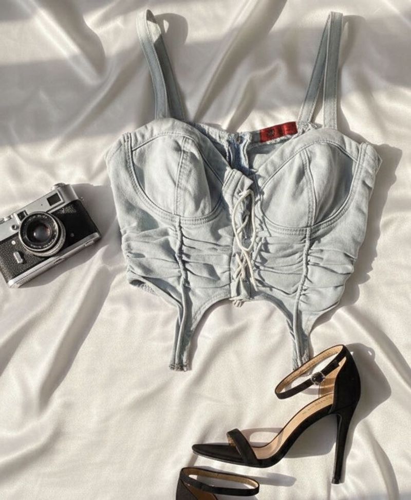 (50%Off😍) sale live Denim corset Top