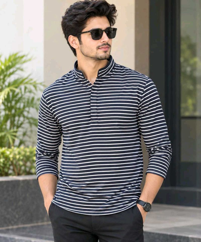 Striped Long Sleeve Pullover Top