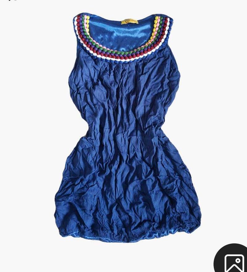 Blue Sleeveless Top
