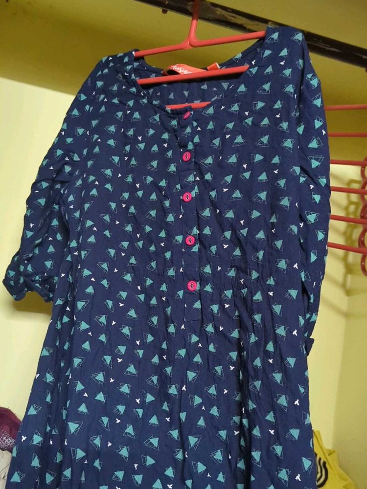 Blue Printed Kurta