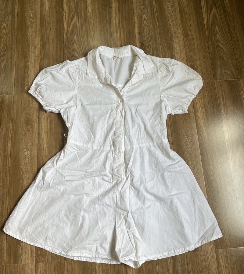 White Cotton Romper