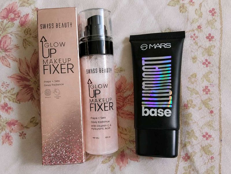 Swiss Beauty Glow Up Makeup Fixer &amp; Mars Illuminat