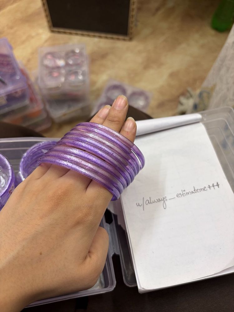 Lilac Shimmer Glass-Style Stack