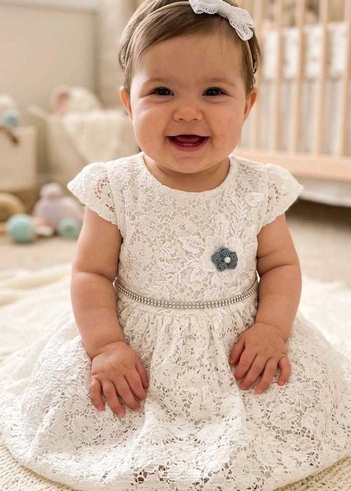 Elegant White Lace Dress for Girls